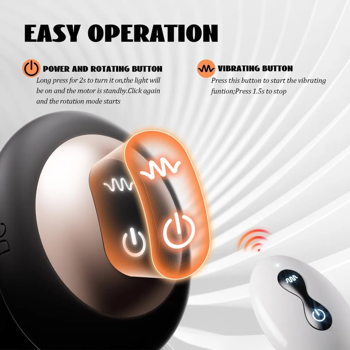 Pearlconch| Butt Plug with 7 Rotating and Vibrating Modes Anal Vibrator