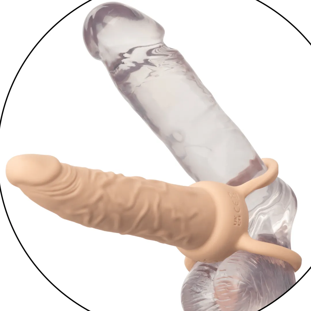 Performance Maxx Double Penetration Vibrating Dildo - Ivory
