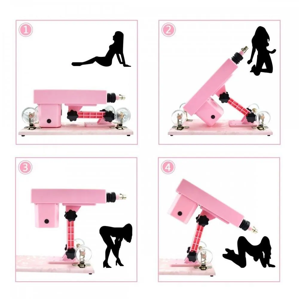 Pink Love Sex Machine Adjustable Speed Thrusting Dildo Female Masturbation