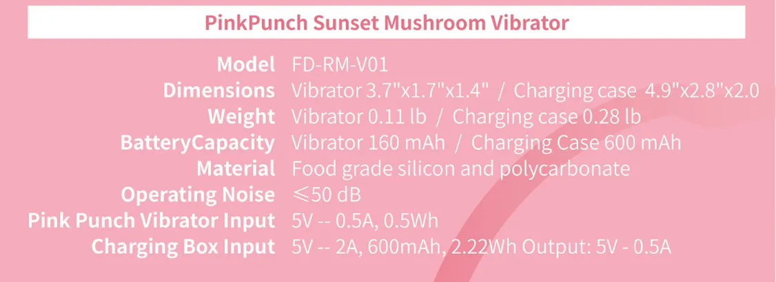 PinkPunch Sunset Mushroom APP Control Vibrator | Loveme Sex