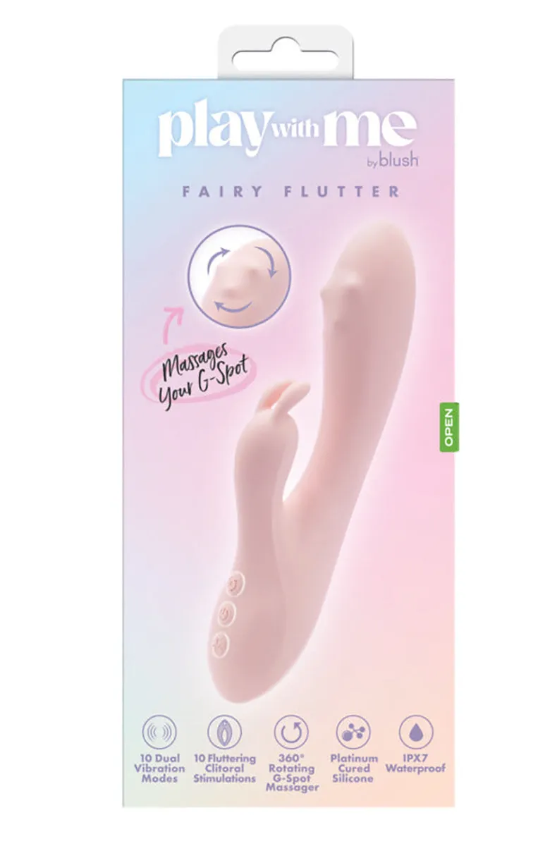 Play With Me Fairy Flutter Pink Silicone Rabbit Vibrator
