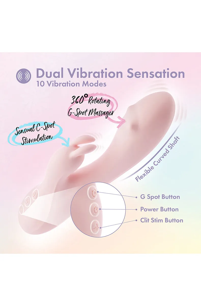 Play With Me Fairy Flutter Pink Silicone Rabbit Vibrator