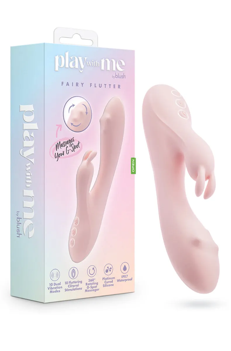 Play With Me Fairy Flutter Pink Silicone Rabbit Vibrator