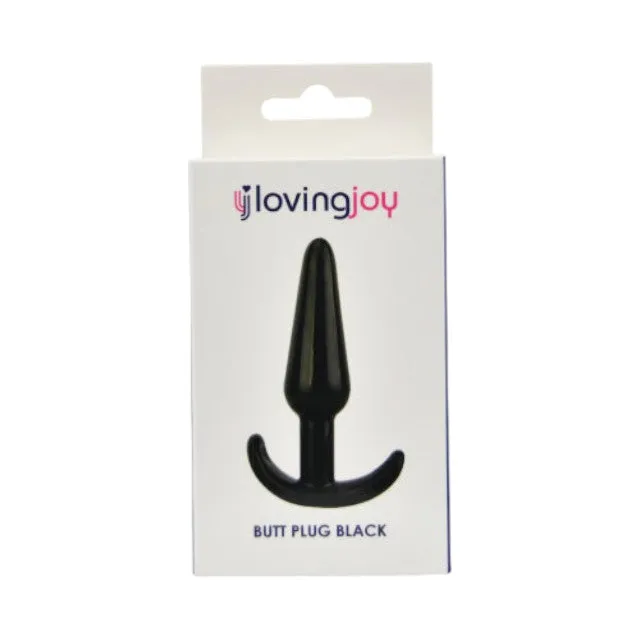 Plug anal LOVING JOY Butt Plug Black. bază în formă de semilună. lungime 11 cm. diametru 2.9 cm. culoare negru