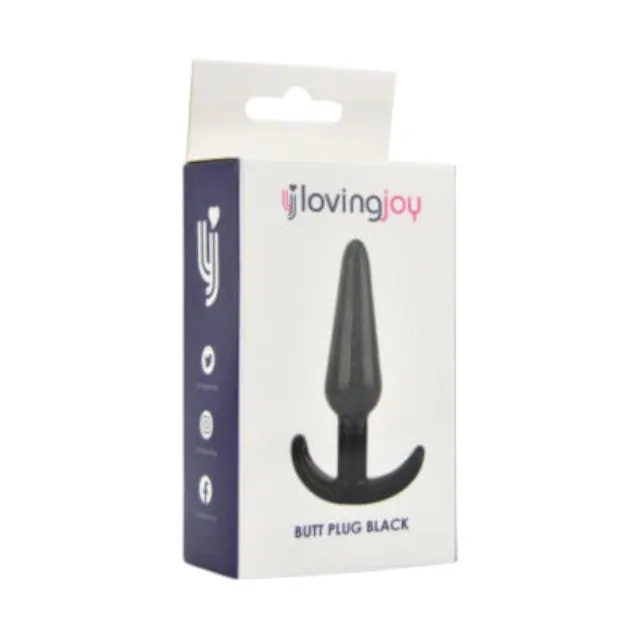 Plug anal LOVING JOY Butt Plug Black. bază în formă de semilună. lungime 11 cm. diametru 2.9 cm. culoare negru