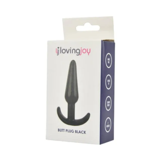 Plug anal LOVING JOY Butt Plug Black. bază în formă de semilună. lungime 11 cm. diametru 2.9 cm. culoare negru