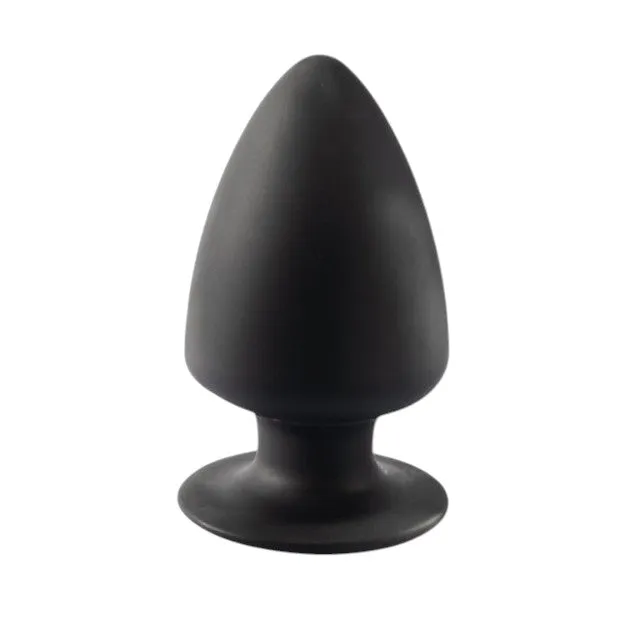 Plug anal SILEX-D M Plug Model 1. din silicon premium. reactiv la căldură. lungime 11 cm. diametru 6.2 cm. negru (mărime M)