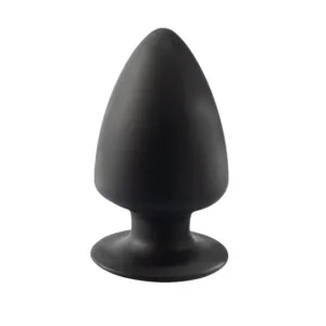 Plug anal SILEX-D M Plug Model 1. din silicon premium. reactiv la căldură. lungime 11 cm. diametru 6.2 cm. negru (mărime M)