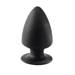 Plug anal SILEX-D XS Plug Model 1. din silicon premium. reactiv la căldură. lungime 8 cm. diametru 4.5 cm. negru (mărime XS)
