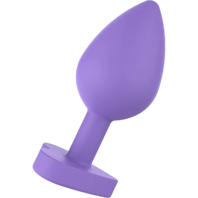 Plug anal TOYJOY Anal Play Booty Sweethearts. cu mesaj „Secret Entrance pe baza în formă de inimă. diametru 3.5 cm. mov