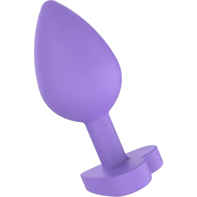Plug anal TOYJOY Anal Play Booty Sweethearts. cu mesaj „Secret Entrance pe baza în formă de inimă. diametru 3.5 cm. mov