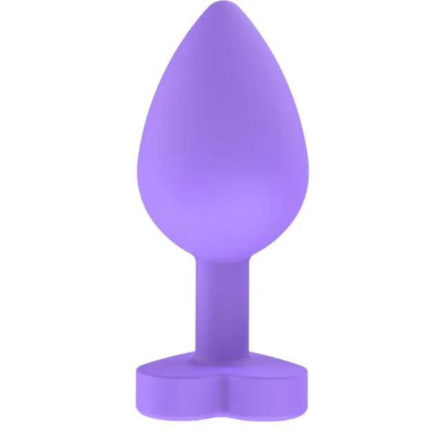 Plug anal TOYJOY Anal Play Booty Sweethearts. cu mesaj „Secret Entrance pe baza în formă de inimă. diametru 3.5 cm. mov