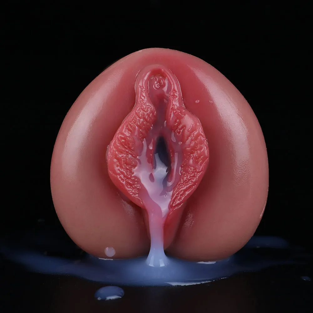 Pocket Pussy Realistic Labia Male Masturbator - Silicone Blowjob Masturbation Cup Life Size Sex Doll