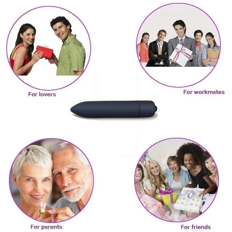Powerful Bullet Vibrator with 10 Modes Mini Pocket Vagina Stimulator Waterproof Super-Strong Adult Sex Toys for Women