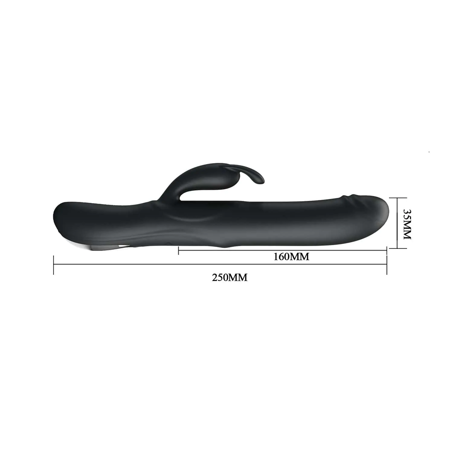 Pretty Love - Colin Vibrating Rotating Rabbit Vibrator (Black)