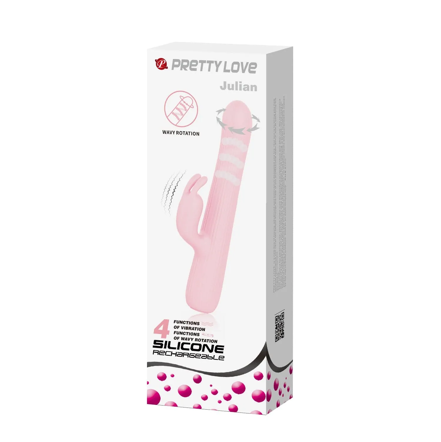Pretty Love - Julian Vibrating Rotating Rabbit Vibrator (Pink)