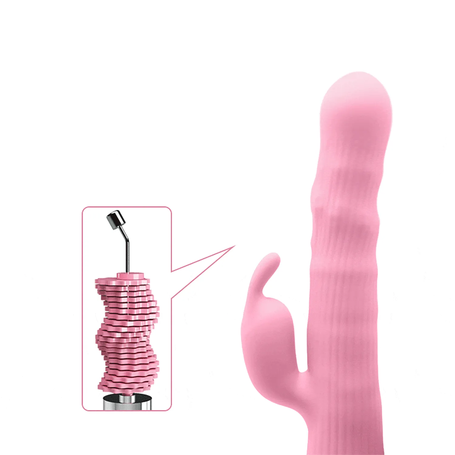 Pretty Love - Julian Vibrating Rotating Rabbit Vibrator (Pink)