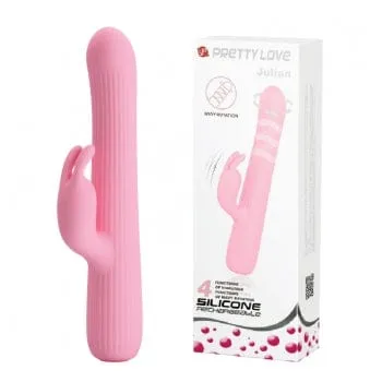Pretty Love - Julian Vibrating Rotating Rabbit Vibrator (Pink)