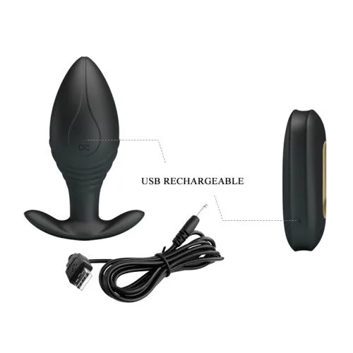 Pretty Love Regina Royal Pleasure Butt Plug Black-Gold