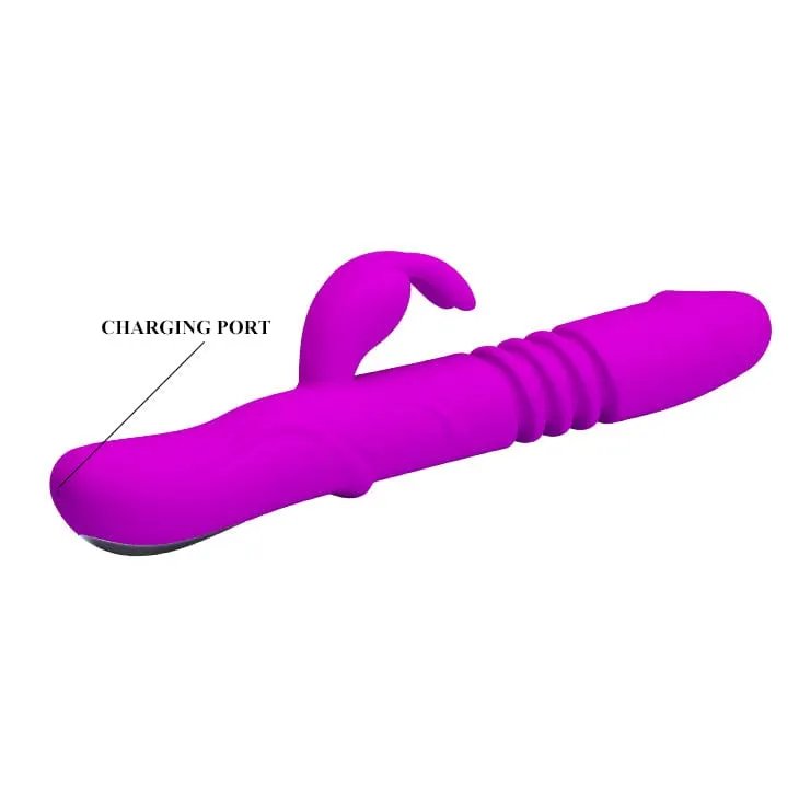Pretty Love - Ward Rotating Thursting Rabbit Vibrator (Purple)