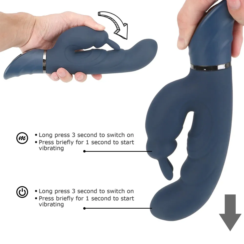 Rabbit Clitoral G Spot Dildo Vibrator - Bunny Clit Stimulator Sex Toys for Women Men