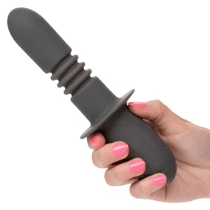 Ramrod Thrusting Vibrating Silicone Dildo with Handle