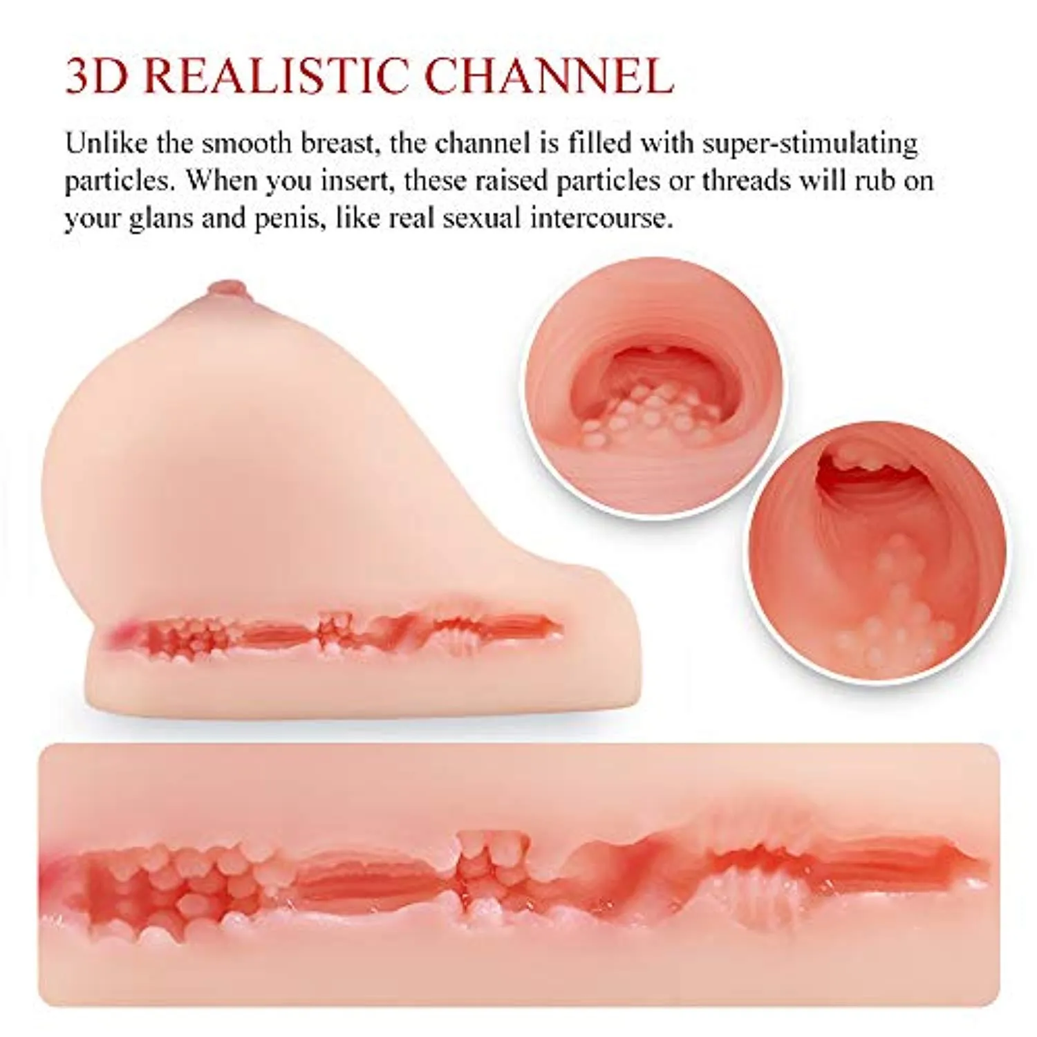 Realistic Boobs Vaginal 3D Pussy Breast Sex Doll Torso For Masturbation