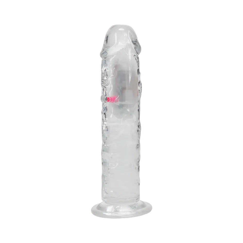 RealRock Wireless Rechargeable Remote Control Vibrating 8 in. Dildo Clear