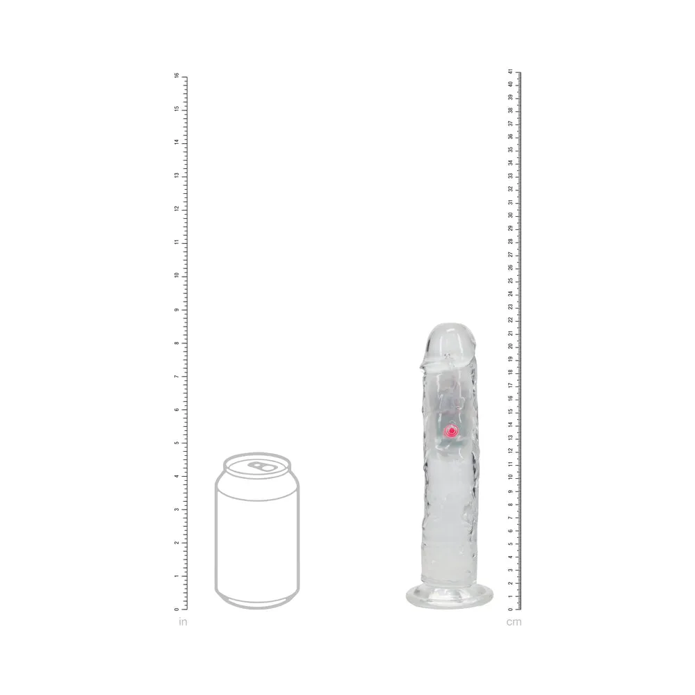 RealRock Wireless Rechargeable Remote Control Vibrating 8 in. Dildo Clear