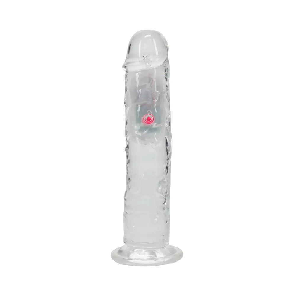 RealRock Wireless Rechargeable Remote Control Vibrating 8 in. Dildo Clear