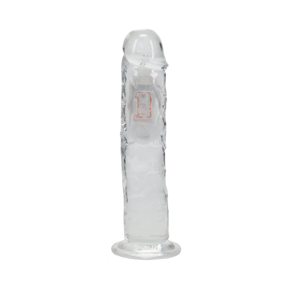 RealRock Wireless Rechargeable Remote Control Vibrating 8 in. Dildo Clear