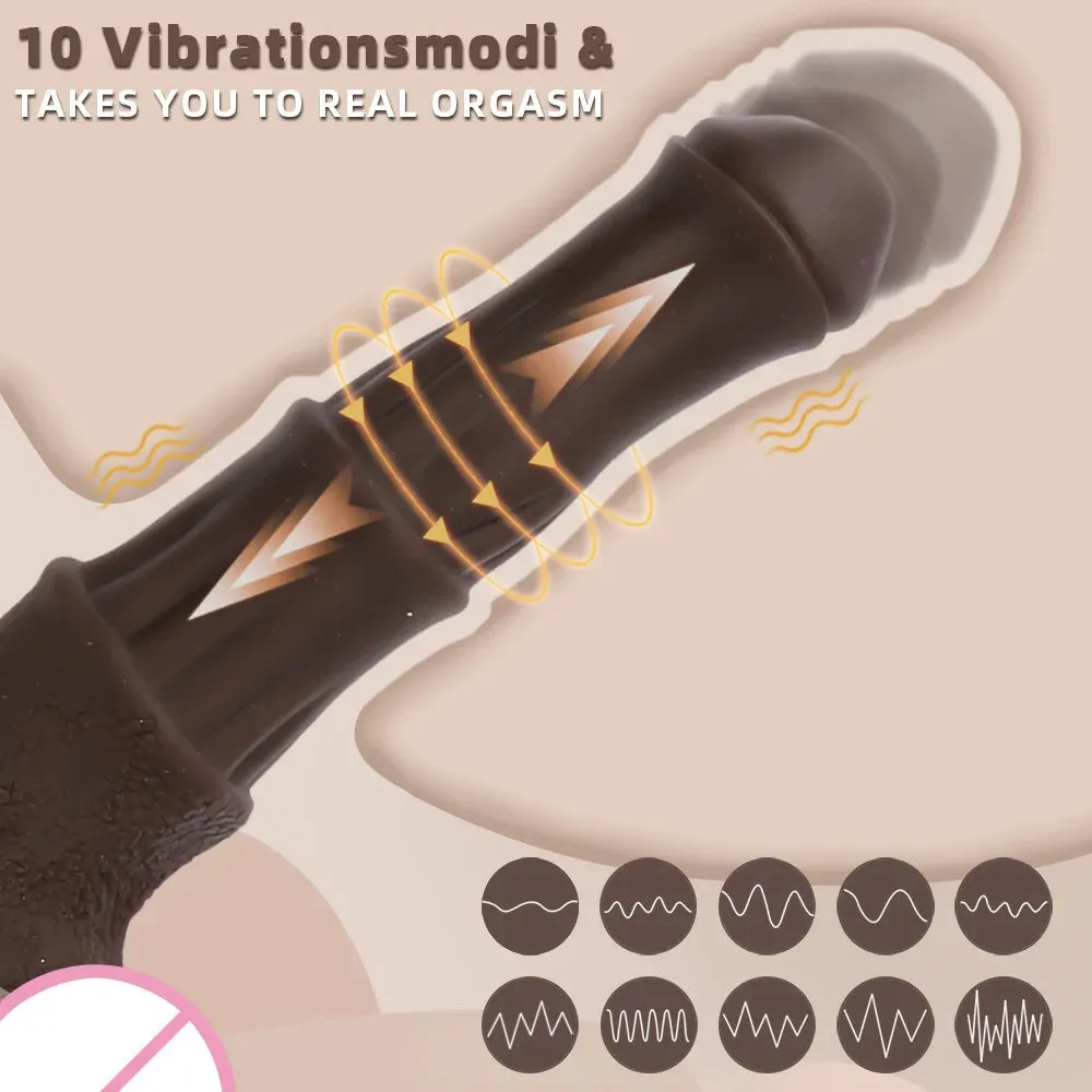 Remote Control Thrusting Huge Horse Dildo - Realistic Animal Vibrating Dildos Butt Plug