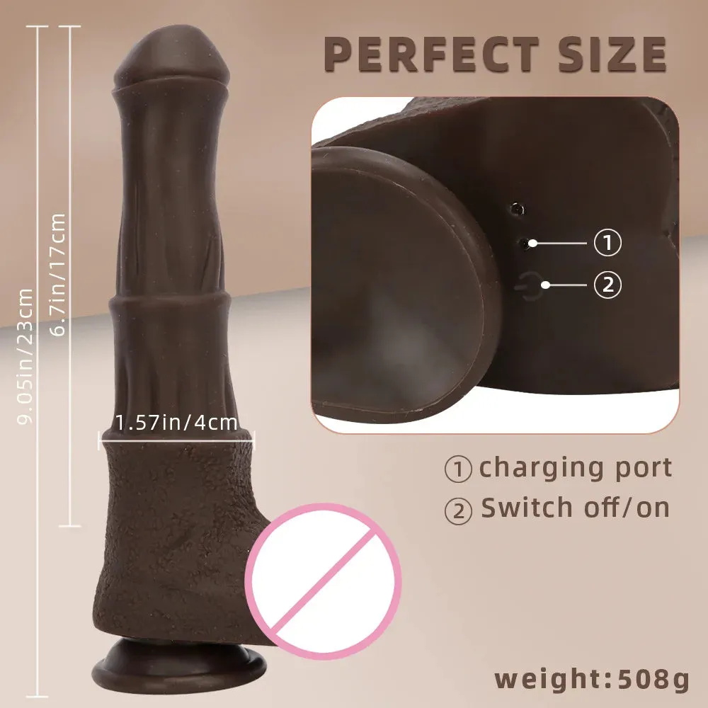 Remote Control Thrusting Huge Horse Dildo - Realistic Animal Vibrating Dildos Butt Plug