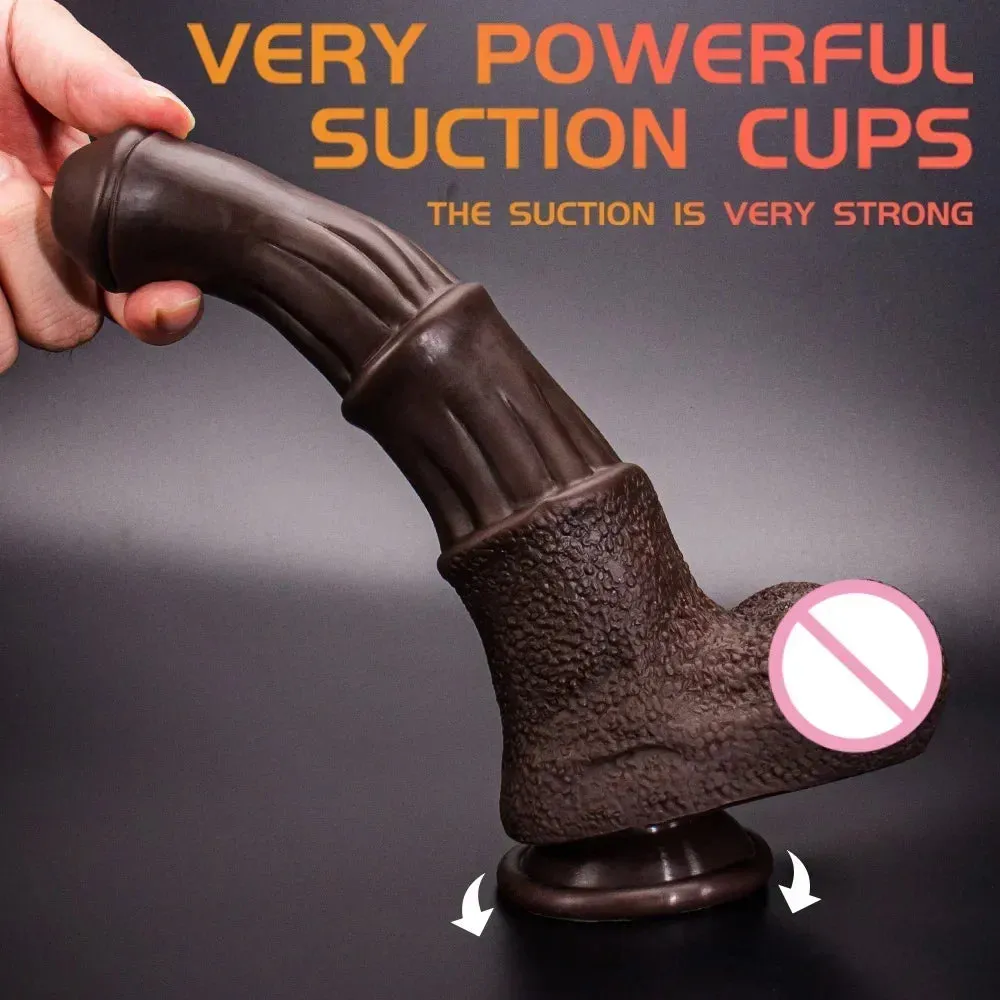 Remote Control Thrusting Huge Horse Dildo - Realistic Animal Vibrating Dildos Butt Plug