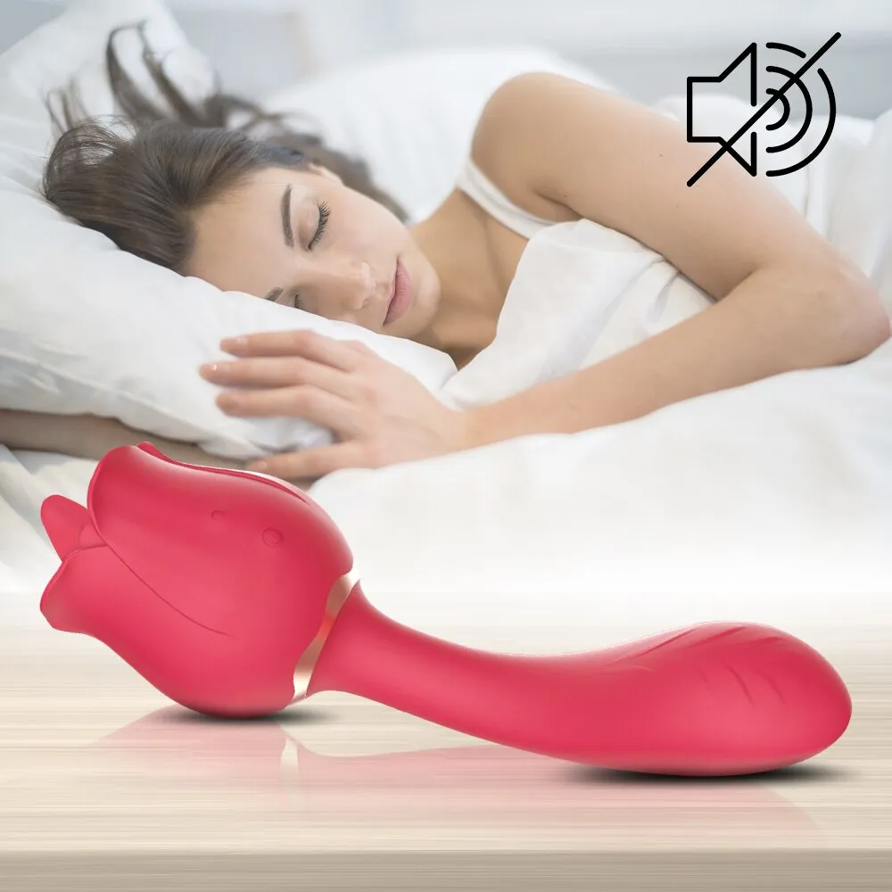 Rose  2 in 1 Clitoral Licking & Vibrating Vibrator