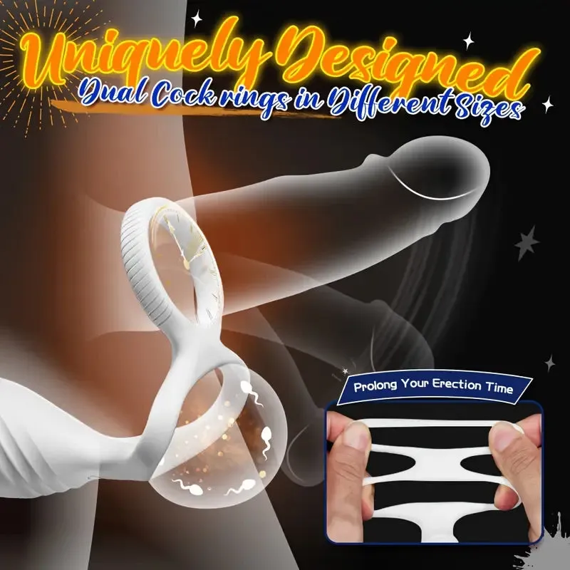 Rotating Anal Vibrator Prostate Massager C-Shaped Penis Ring Adult Anal Toy