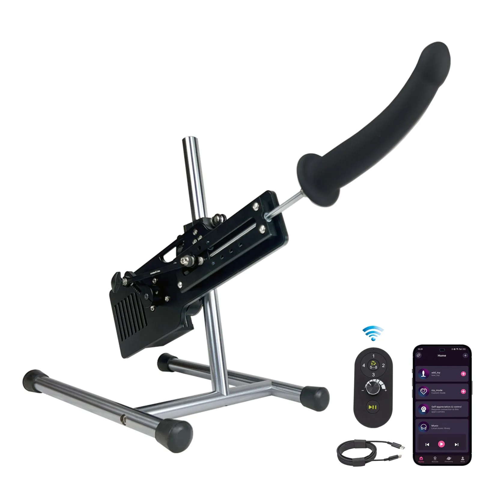 Roussan Sex Machine Black Dragon. 120-Watt Motor. Quiet & Powerful Thrusting Fucking Machine