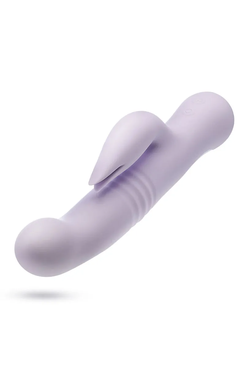 Rylee Lavender Silicone Thrusting Vibrator