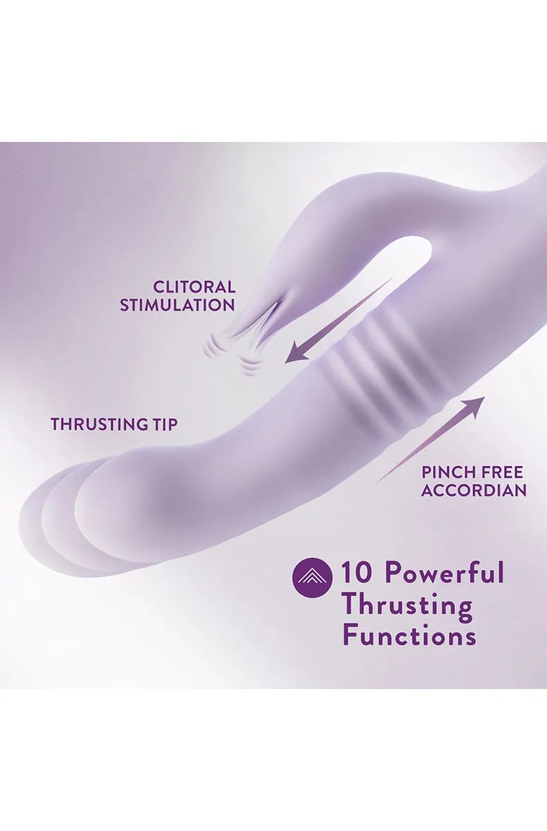 Rylee Lavender Silicone Thrusting Vibrator