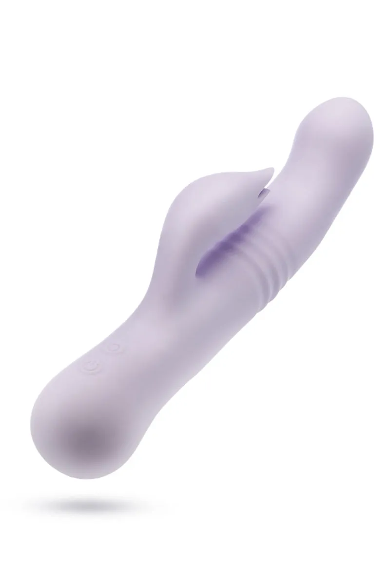 Rylee Lavender Silicone Thrusting Vibrator