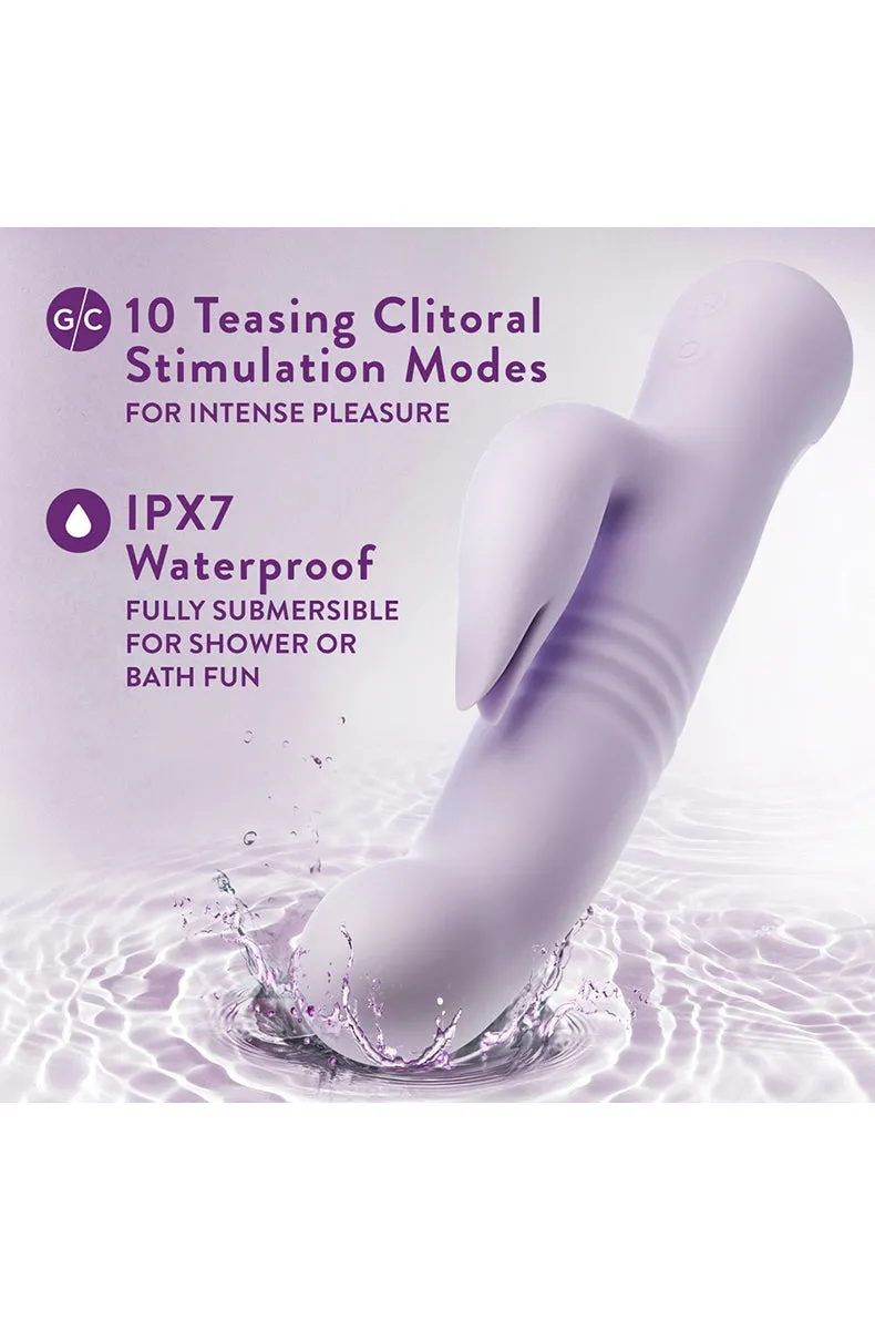 Rylee Lavender Silicone Thrusting Vibrator