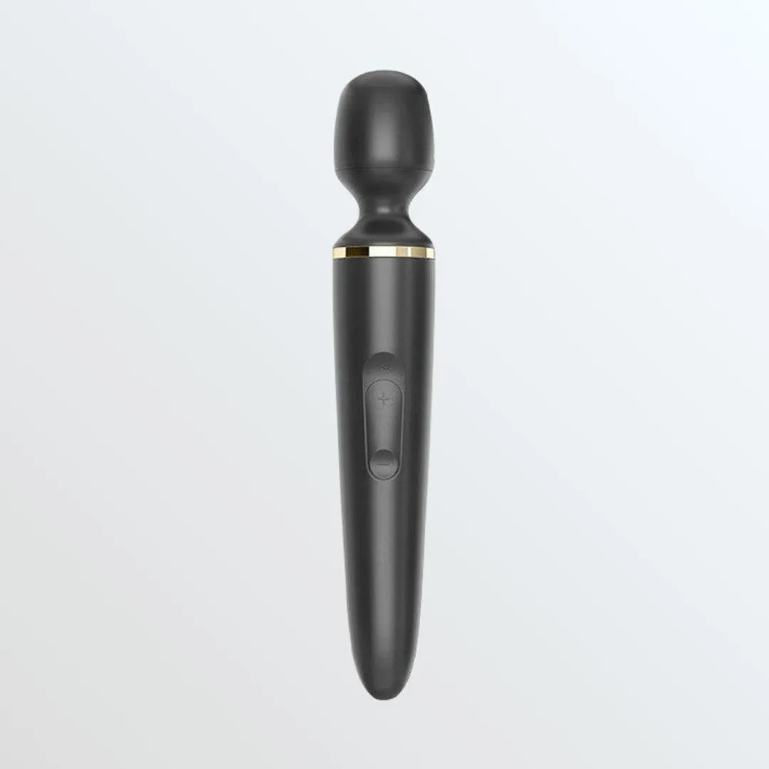 Satisfyer Wand-Er Woman XXL Wand Vibrator - Black & Gold