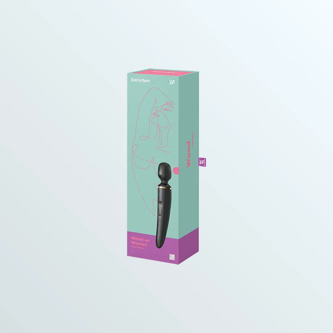 Satisfyer Wand-Er Woman XXL Wand Vibrator - Black & Gold