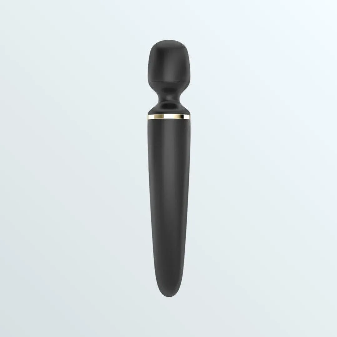 Satisfyer Wand-Er Woman XXL Wand Vibrator - Black & Gold