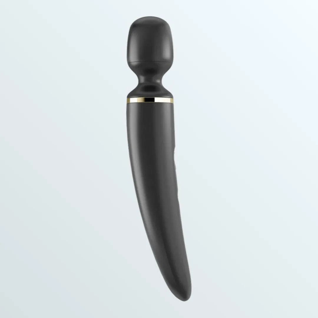 Satisfyer Wand-Er Woman XXL Wand Vibrator - Black & Gold