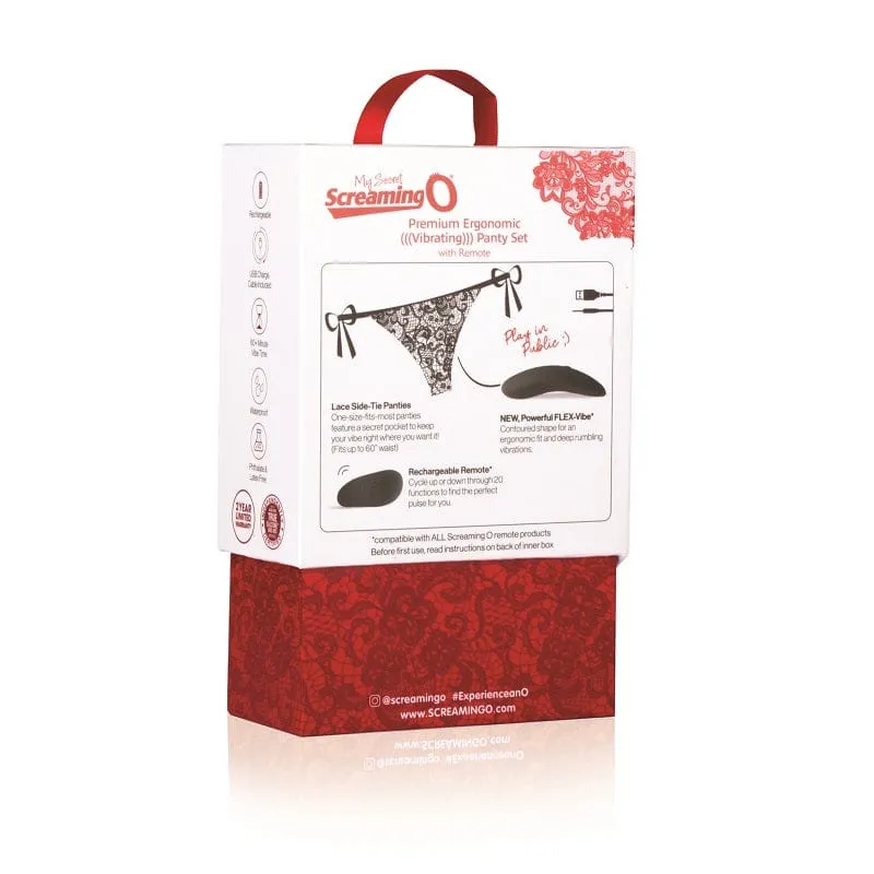 Screaming O Premium Ergonomic Vibrating Panty Set