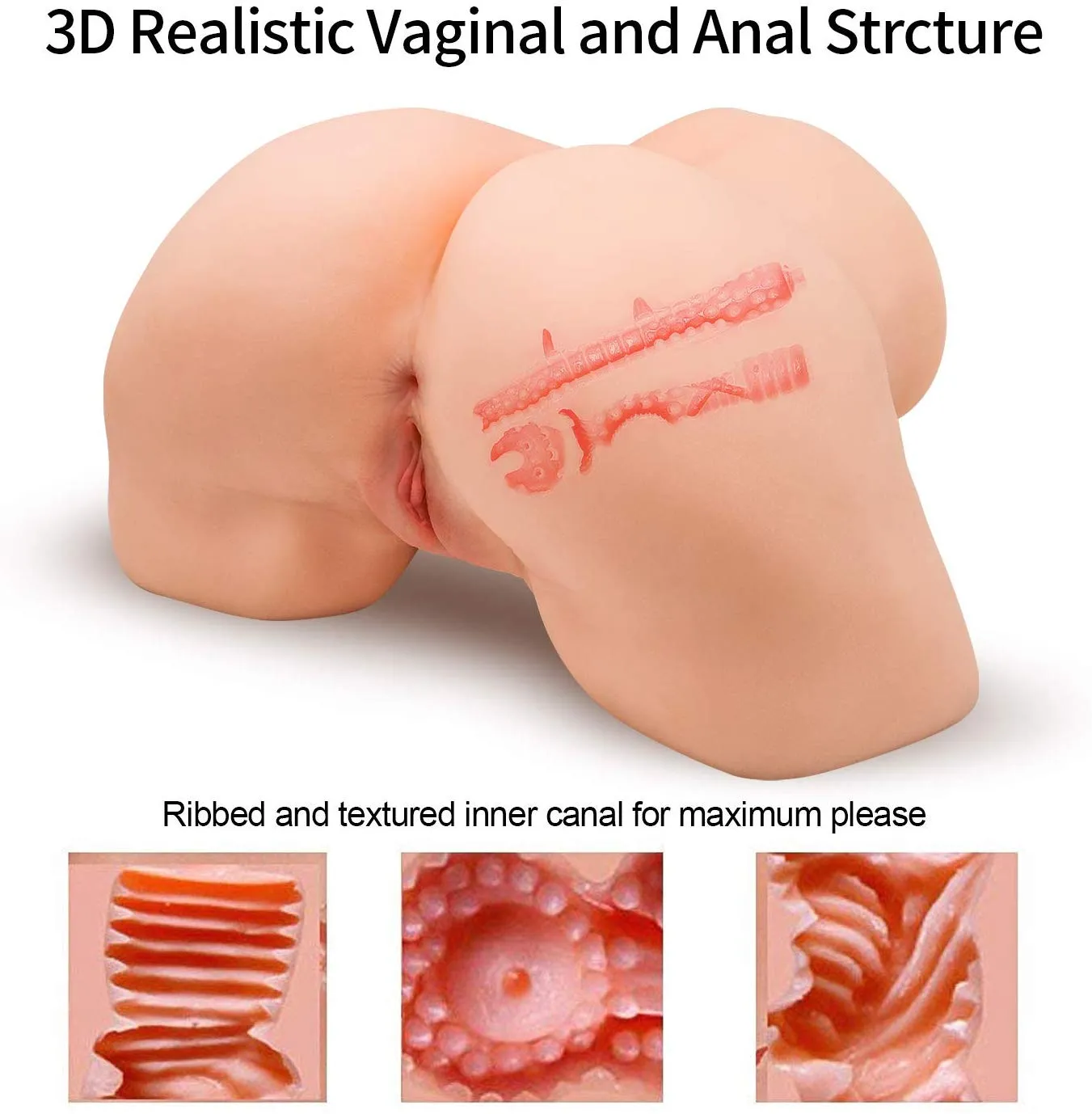 Sex Doll Torso Pocket Pussy 3D Realistic Buff Anal Sex Masturbation Sex