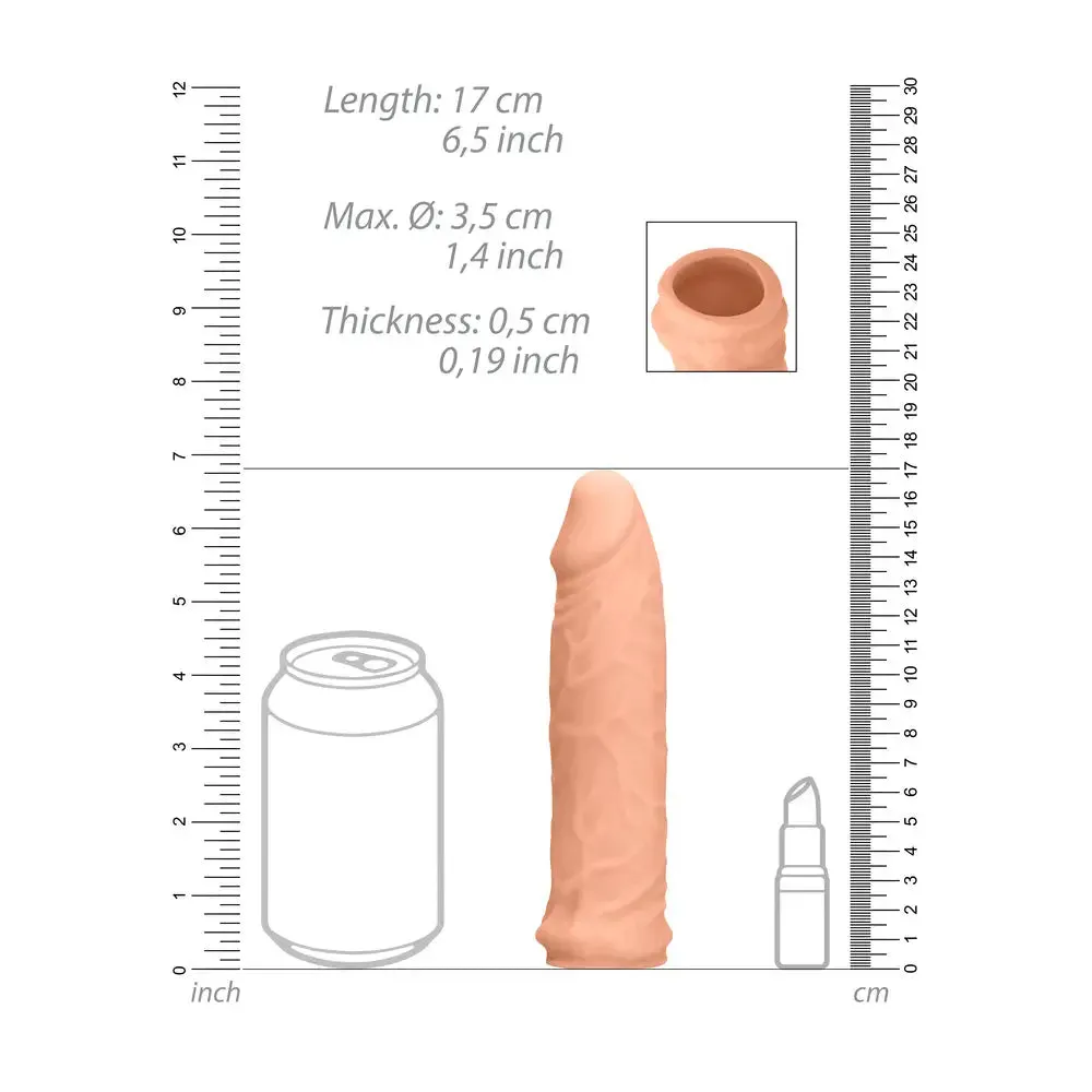 Shots Toys Flesh Pink Penis Sleeve with Vein Details for Him