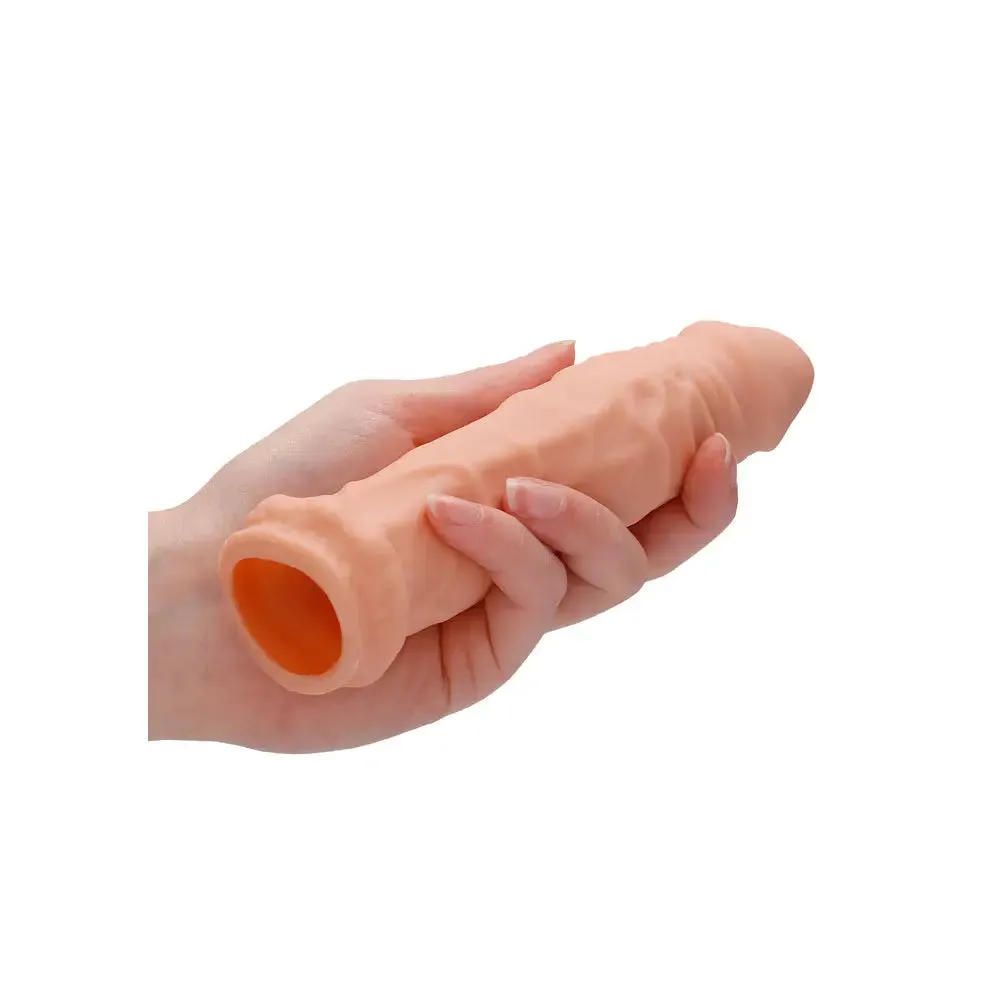 Shots Toys Flesh Pink Penis Sleeve with Vein Details for Him
