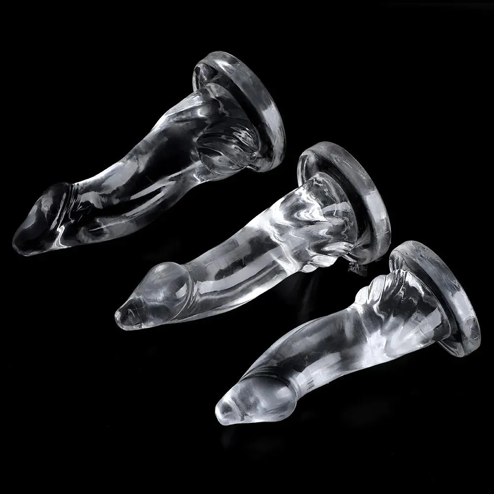 Silicone Anal Dildo Butt Plug - Jelly Realistic Dildos Vaginal Anal Sex Toys
